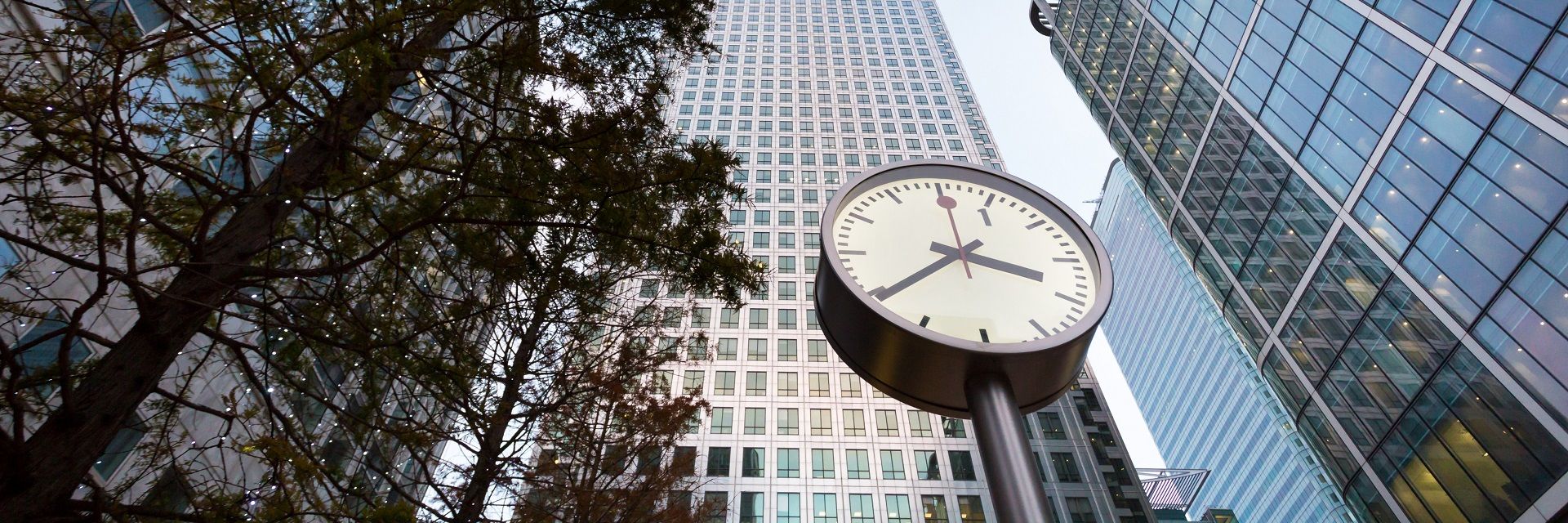 The one Canada square clock in Canary Wharf. Barclays will assist corporates adopt the ISO 20022