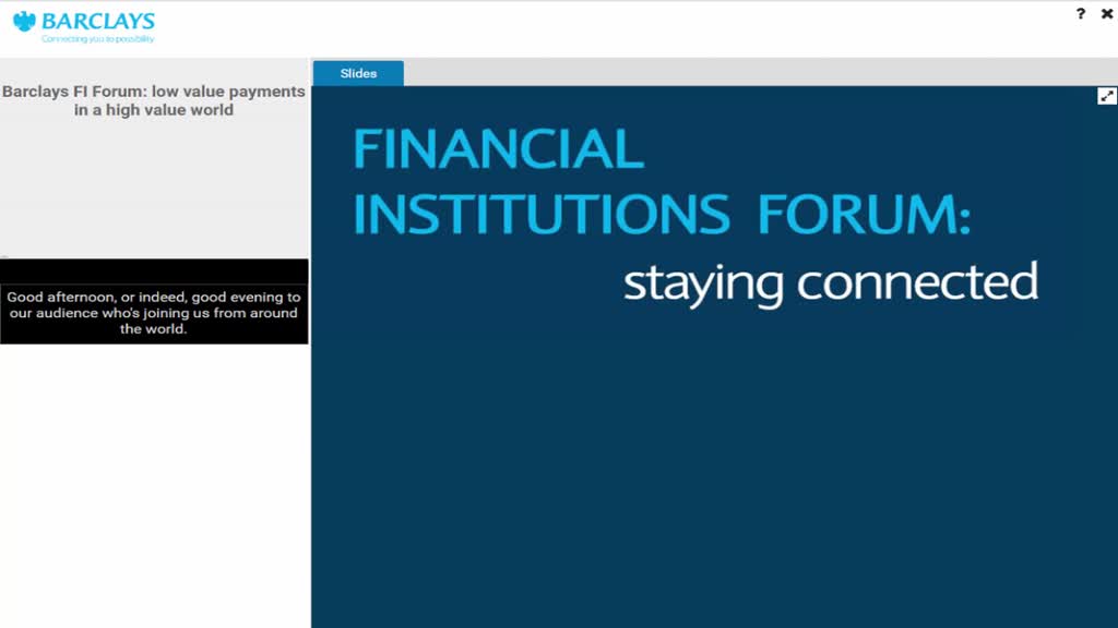 financial institutions forum barclays