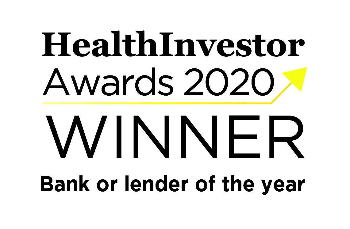 Health investor awards 2020 logo - winner bank or lender of the year