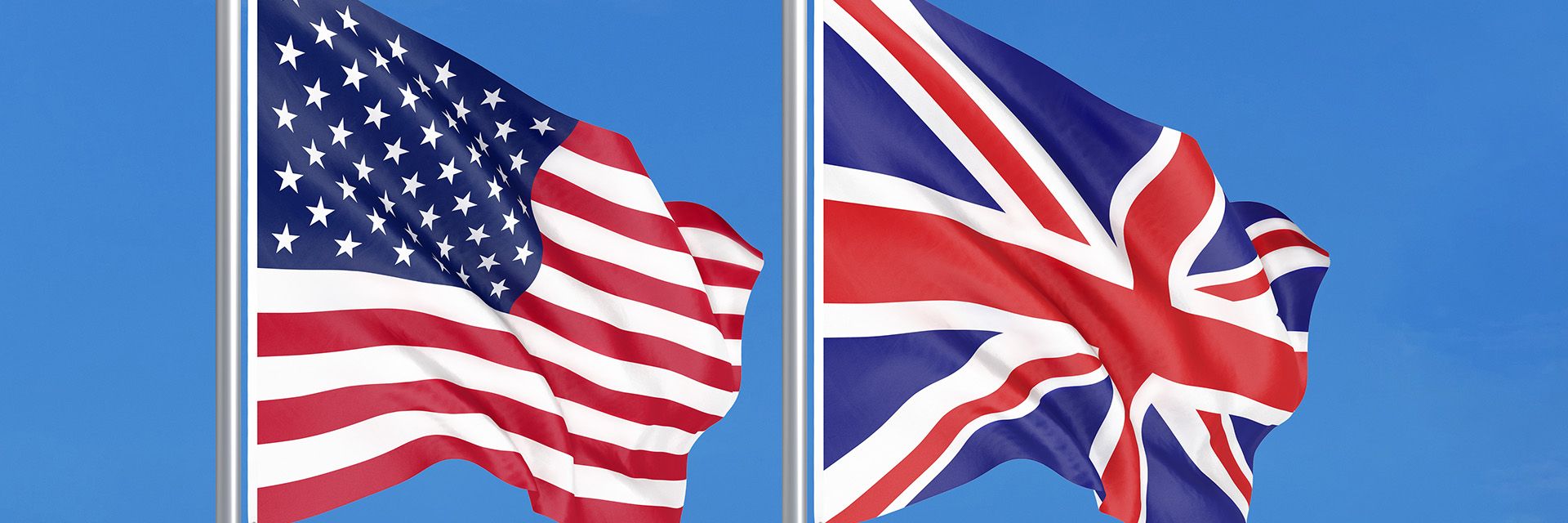 The USA and UK flags. A mutually beneficial FTA will provide a desirable outcome for both countries
